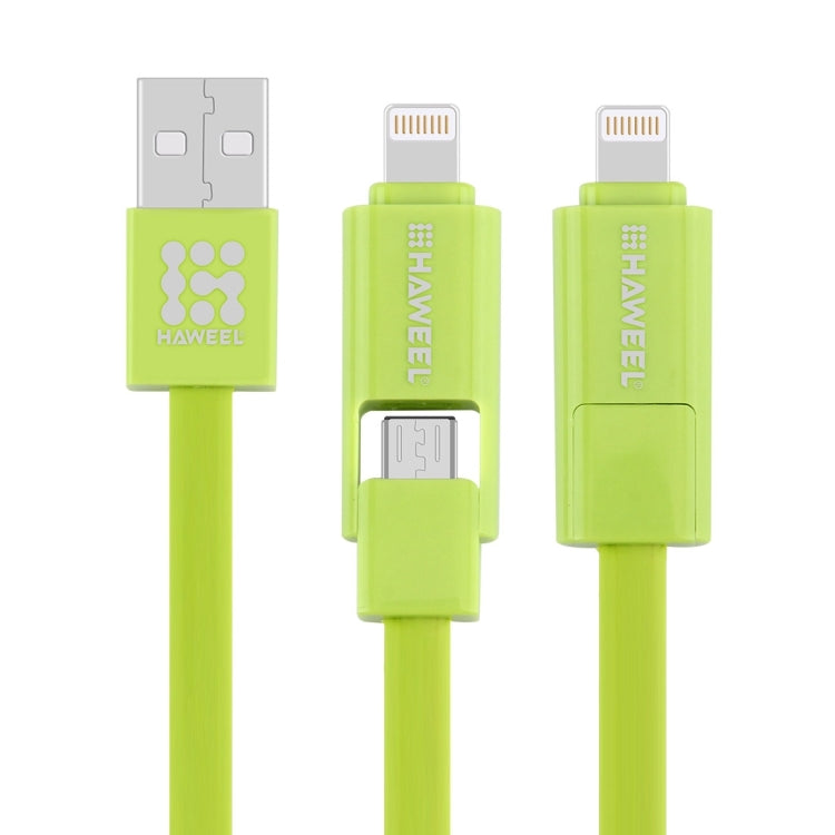 HAWEEL 1m 2 in 1 Micro USB & 8 Pin to USB Data Sync Charge Cable