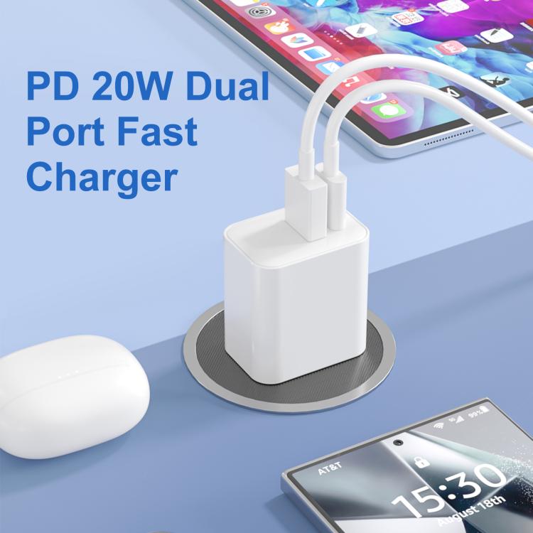 HAWEEL 20W Dual-Port Fast Charger Adapter, US Plug