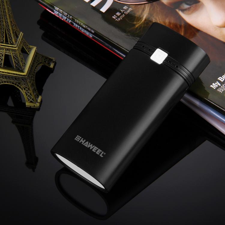 HAWEEL DIY 2x 18650 Battery (Not Included) 5600mAh Power Bank Shell Box with USB Output & Indicator
