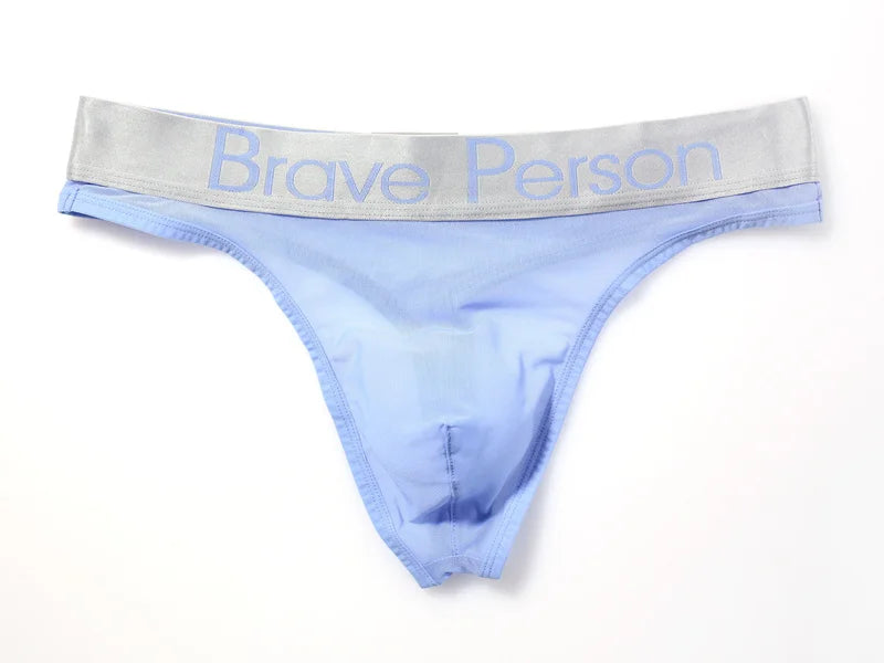 BRAVE PERSON Transparent Men's Briefs - Low-Waist Mesh Gauze Breathable Underwear
