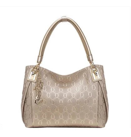 FOXER Split Leather Monogram Handbag