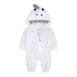 Kids Tales Tiny Trail Cotton-Blend Hooded Zip Baby Romper