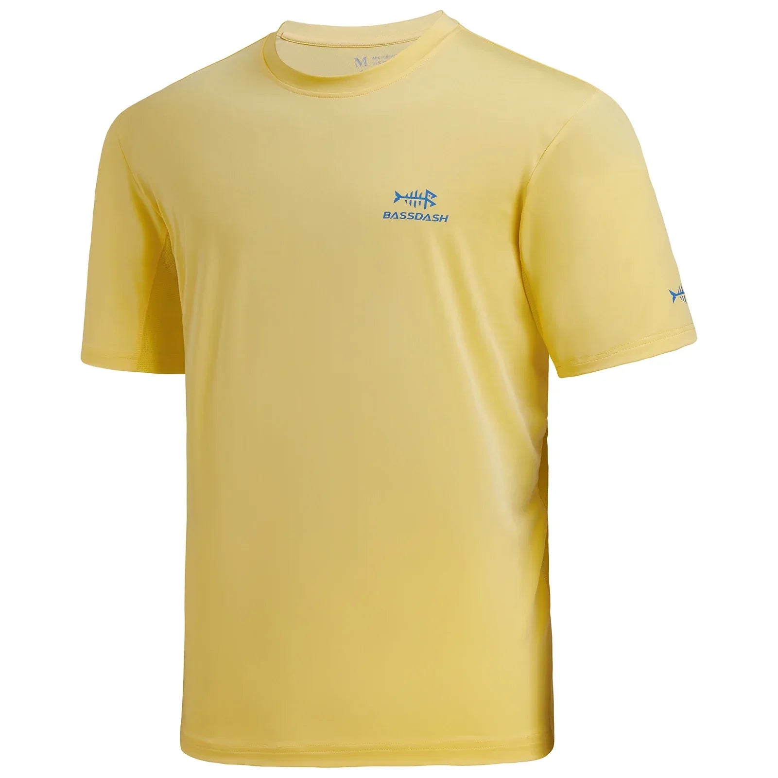 BASSDASH Men’s UPF 50+ Sun Protection Fishing Shirt Light Yellow