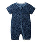 Kids Tales Playful Prints Cotton-Blend Short-Sleeve Baby Romper