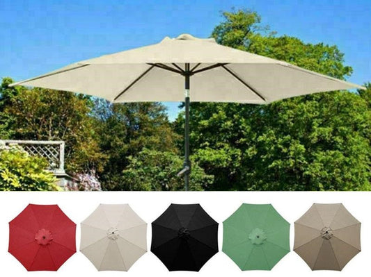 5 Colours 2.7M Parasol Replacement Cloth Round Garden Umbrella Cover For 8-Arm dealonline.co.nz