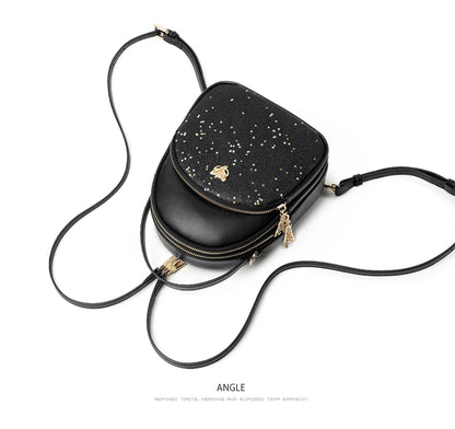FOXER Glett Design Mini Female Backpack Split Leather Multilayer Space Women Shoulder Bag Fashion Handbag Best Festival Gift