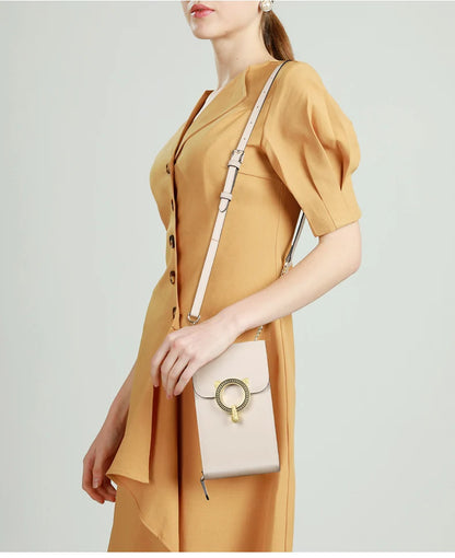FOXER Split Leather Crossbody Bag