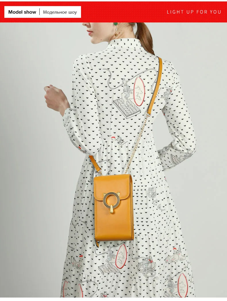 FOXER Split Leather Crossbody Bag