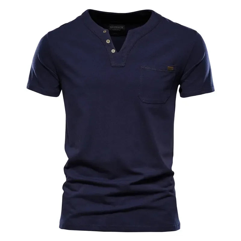 AIOPESON Cotton V-Neck T-Shirts - ShopHub