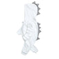 Kids Tales Tiny Trail Cotton-Blend Hooded Zip Baby Romper