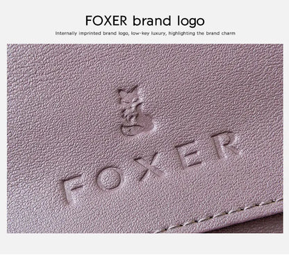 FOXER Women's Split Leather Long Wallet