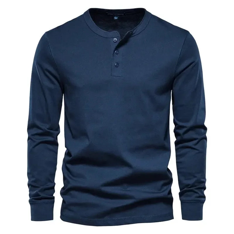 AIOPESON Henley Collar Shirts - ShopHub