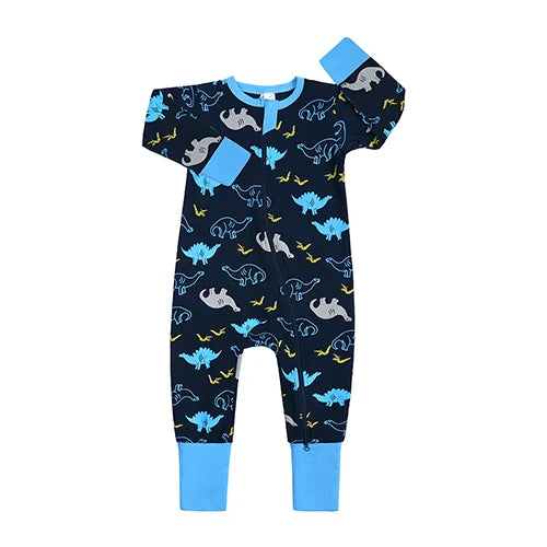 Kids Tales Little Bloom Cotton-Blend Double-Zip Romper