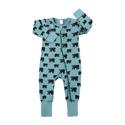 Kids Tales Little Bloom Cotton-Blend Double-Zip Romper