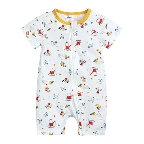 Kids Tales Sunny Side Cotton-Blend Zip Baby Romper