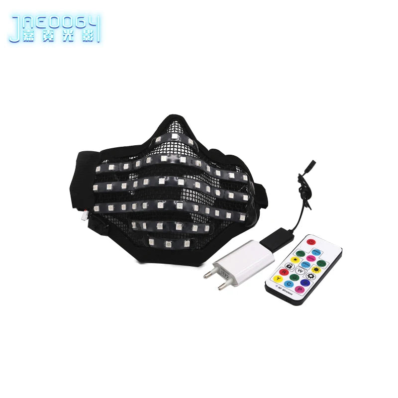 JAEOOGY 188 LED Dance Mask or Purple Gloves
