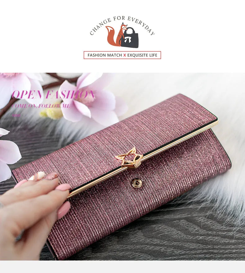 FOXER Women's Split Leather Long Wallet