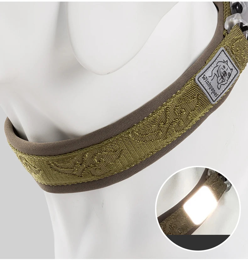 TRUELOVE Adjustable Padded Pet Dog Collar Comfort and Ventilation Pull-resistant Explosion Proof Personalized Printing YC1853