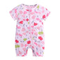 Kids Tales Playful Prints Cotton-Blend Short-Sleeve Baby Romper