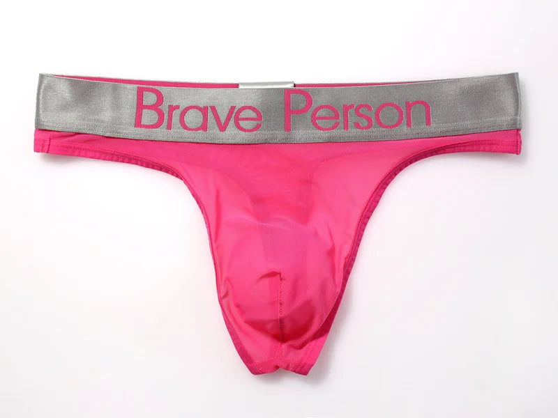BRAVE PERSON Transparent Men's Briefs - Low-Waist Mesh Gauze Breathable Underwear