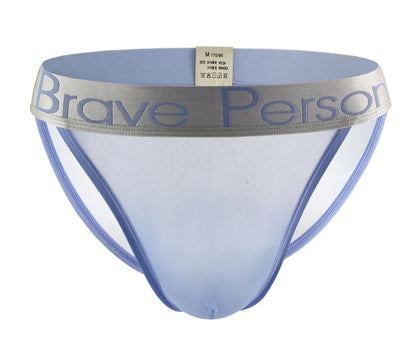 BRAVE PERSON Sexy Transparent Men's Briefs - Breathable Mesh Low-Waist Underwear for Ultimate Comfort