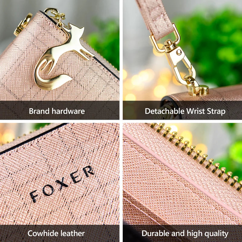 FOXER Women's Split Leather Wallet