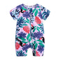 Kids Tales Playful Prints Cotton-Blend Short-Sleeve Baby Romper