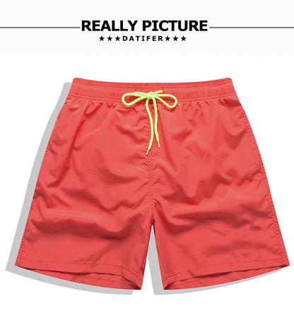 Men's surfboard shorts by ShopHub NZ, nylon swimwear with breathable mesh liner, ideal for surfing and beach activities.