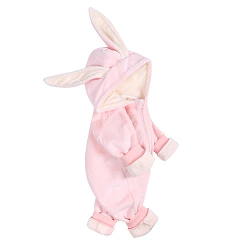 Kids Tales Bunny Hugs Cotton-Blend Hooded Baby Romper
