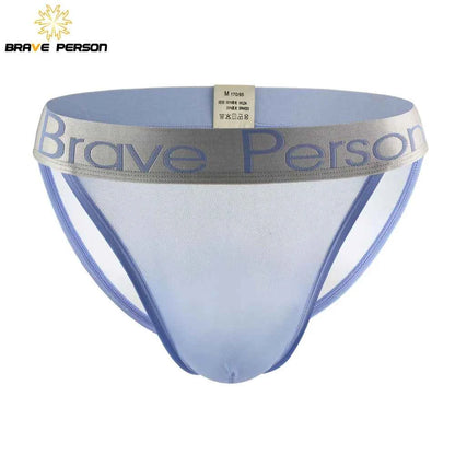 BRAVE PERSON Sexy Transparent Men's Briefs - Breathable Mesh Low-Waist Underwear for Ultimate Comfort