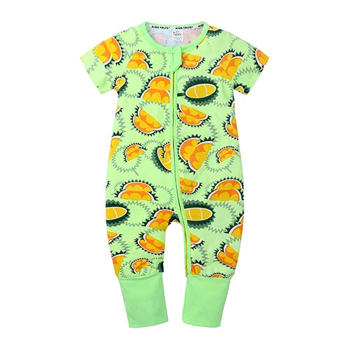 Kids Tales Sunny Adventures Cotton-Blend Double-Zip Baby Romper