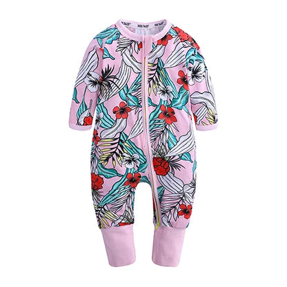 Kids Tales Everyday Wonder Cotton-Stretch Zip Baby Romper