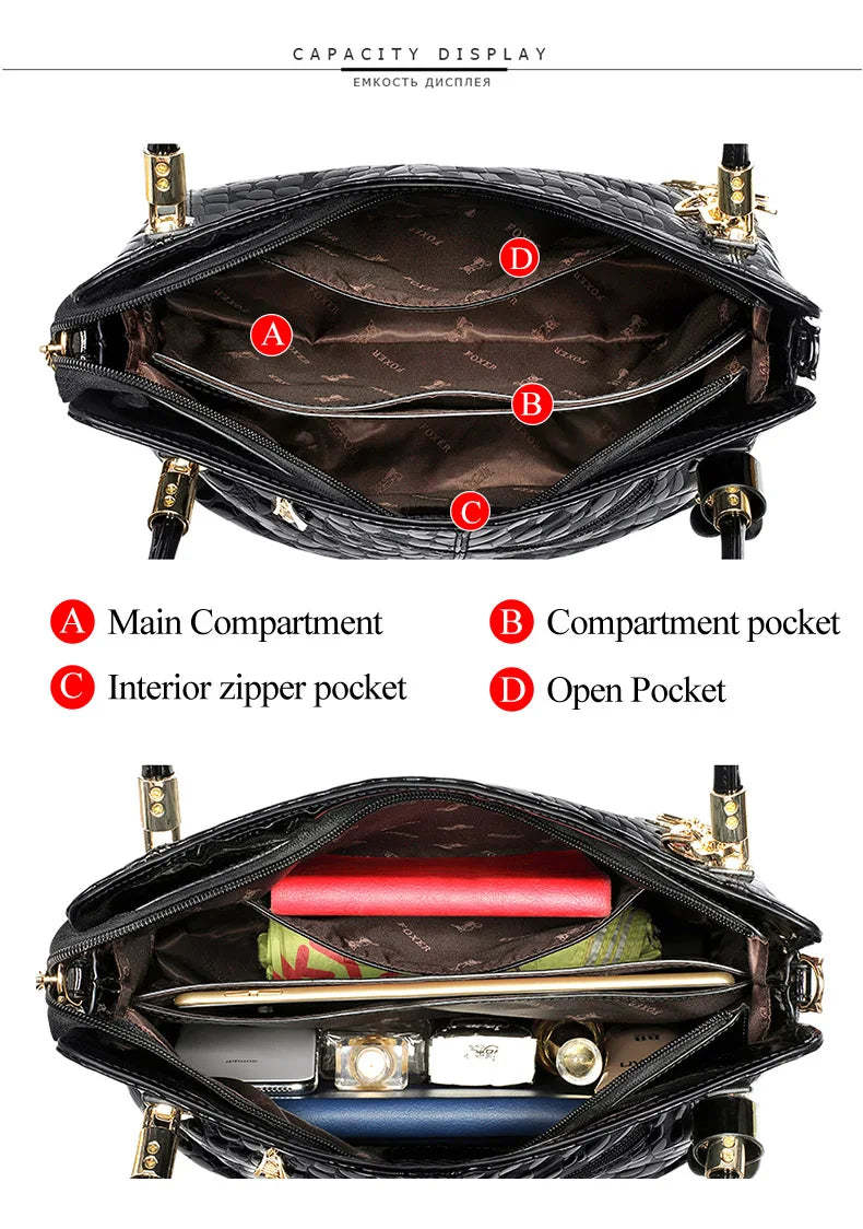 FOXER Women's Natural Cow Leather Handbag