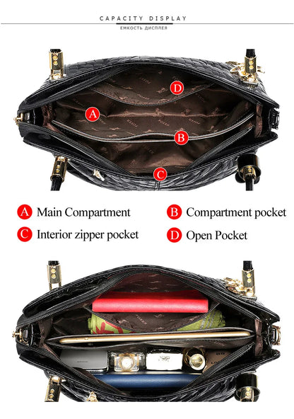 FOXER Women's Natural Cow Leather Handbag