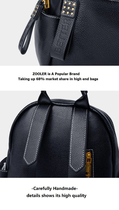 ZOOLER Top Sell Genuine leather Backpack Women Real Leather Travel Bags Style Backpack Soft Skin Female School Girl  Bags MY113