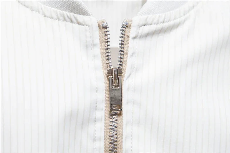 AIOPESON Striped Bomber Jackets - ShopHub