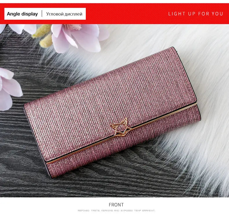 FOXER Women's Split Leather Long Wallet