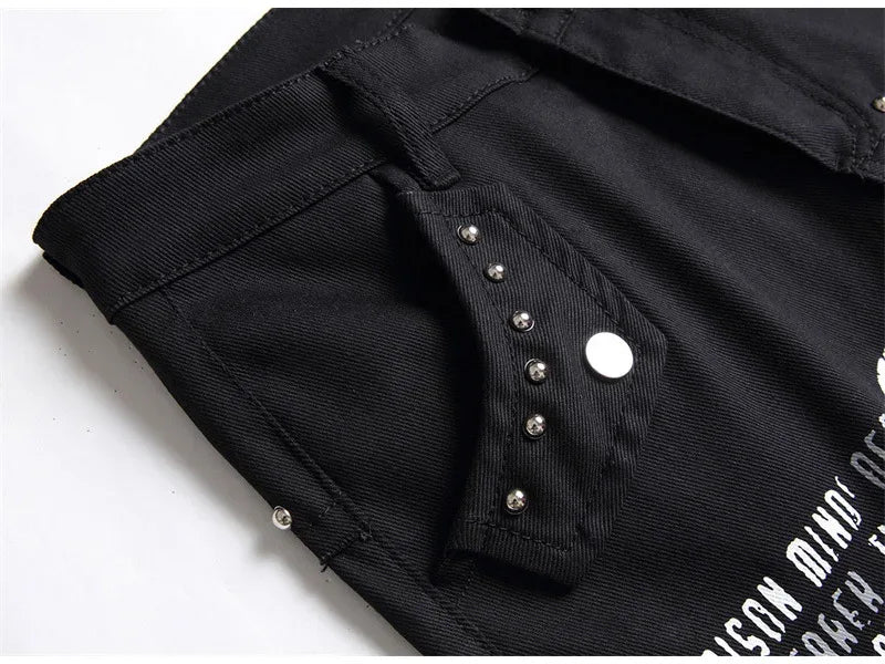 Men's Scotland Red Plaid Tartan Patchwork Jeans - ShopHub