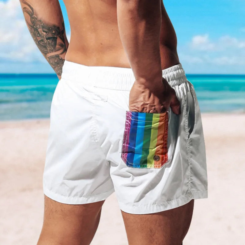 DESMIIT S22A Rainbow-Pocket Swim Shorts