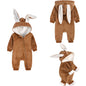 Kids Tales Tiny Trail Cotton-Blend Hooded Zip Baby Romper