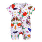 Kids Tales Playful Prints Cotton-Blend Short-Sleeve Baby Romper