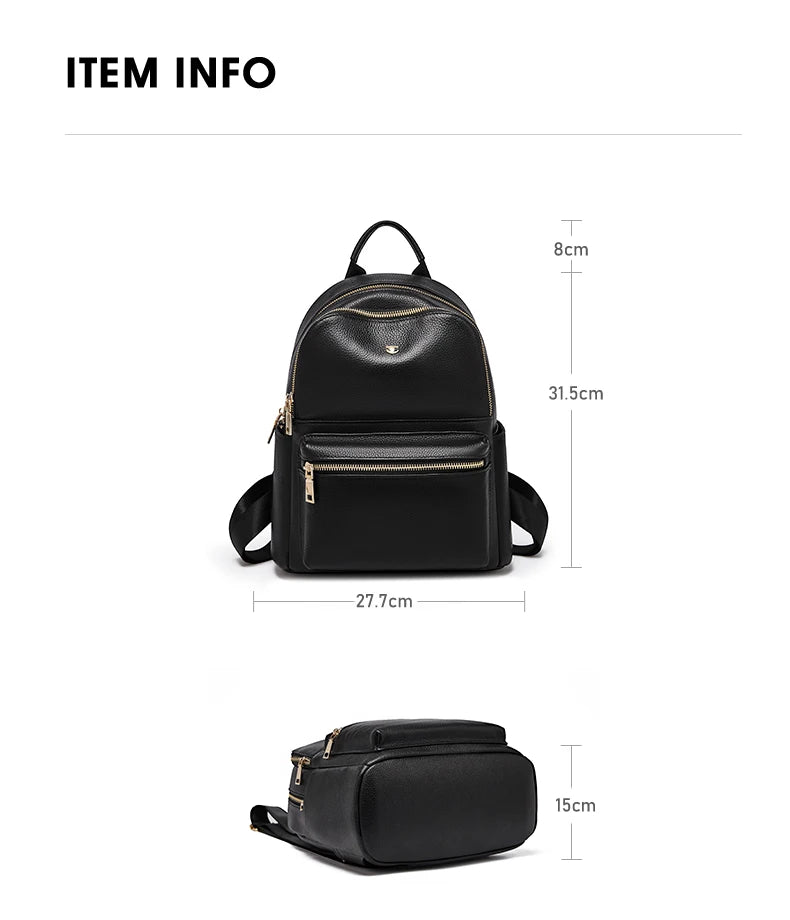 FOXER Brand  Women Cute Fashion Backpack Lady Leather +Microfiber Simple Travel School Bag Book Purse Quality Soft Daypack Gift