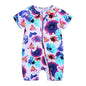 Kids Tales Playful Prints Cotton-Blend Short-Sleeve Baby Romper