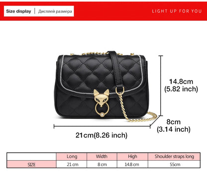 FOXER Split Leather Crossbody Bag