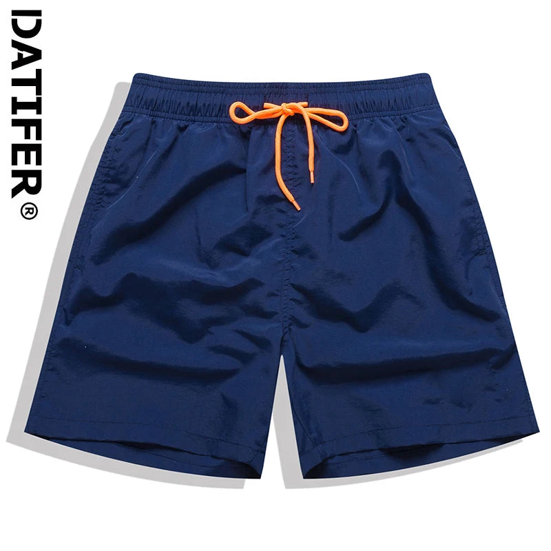 Men's surfboard shorts from DATIFER, stylish men's beach shorts with a sporty design, perfect for swimming and beach activities.