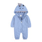 Kids Tales Tiny Trail Cotton-Blend Hooded Zip Baby Romper