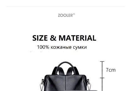 ZOOLER Hot Seller Women Cow Backpack 100% Genuine Leather Backpack Causal School Bags Travel Cowskin Female Backpacks#Z186