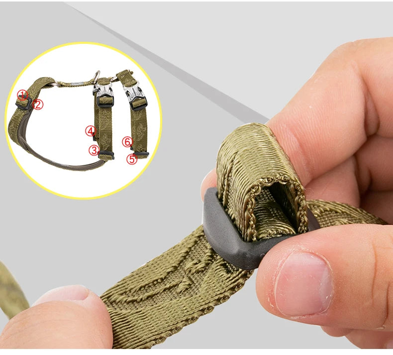 TRUELOVE  Pet Harness Double-H Nylon Personalized Dog Harness NO PULL Reflective Breathable Adjustable YH1803