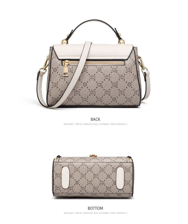 FOXER Women's Shoulder Bag Vintage Signature Tote Bag 2026 Luxury Fashion Female Handbag Crossbody Purse