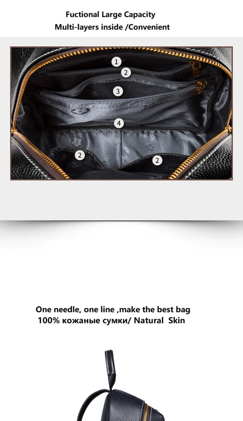 ZOOLER Top Sell Genuine leather Backpack Women Real Leather Travel Bags Style Backpack Soft Skin Female School Girl  Bags MY113